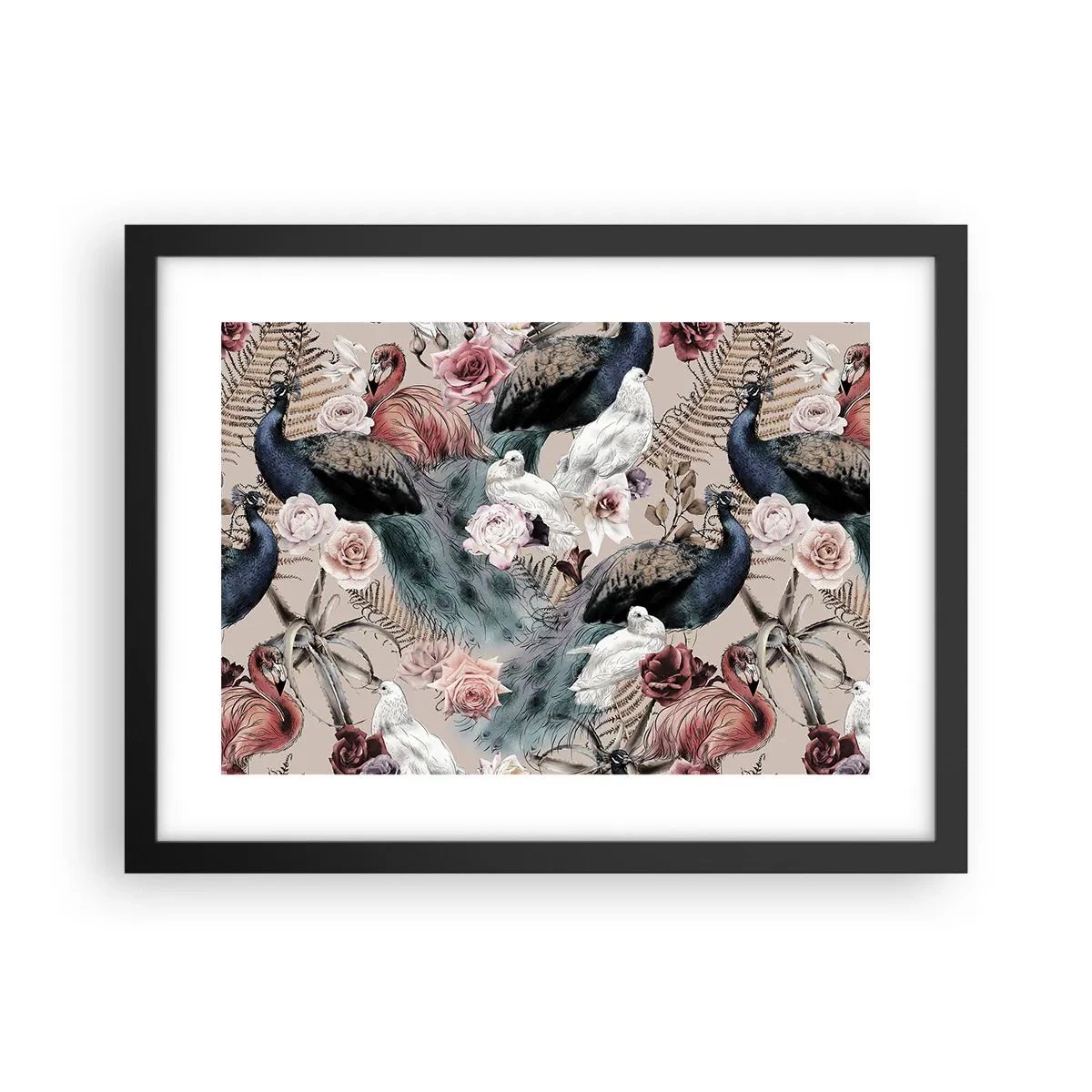 Poster in einem schwarzem Rahmen - Im Schlossgarten - 40x30 cm