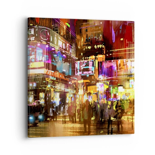 Bild auf Leinwand - Leinwandbild - In einem Lichtermeer - 40x40 cm