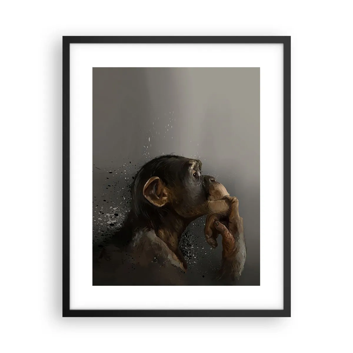 Poster in einem schwarzem Rahmen - Sicherlich ein Denker - 40x50 cm