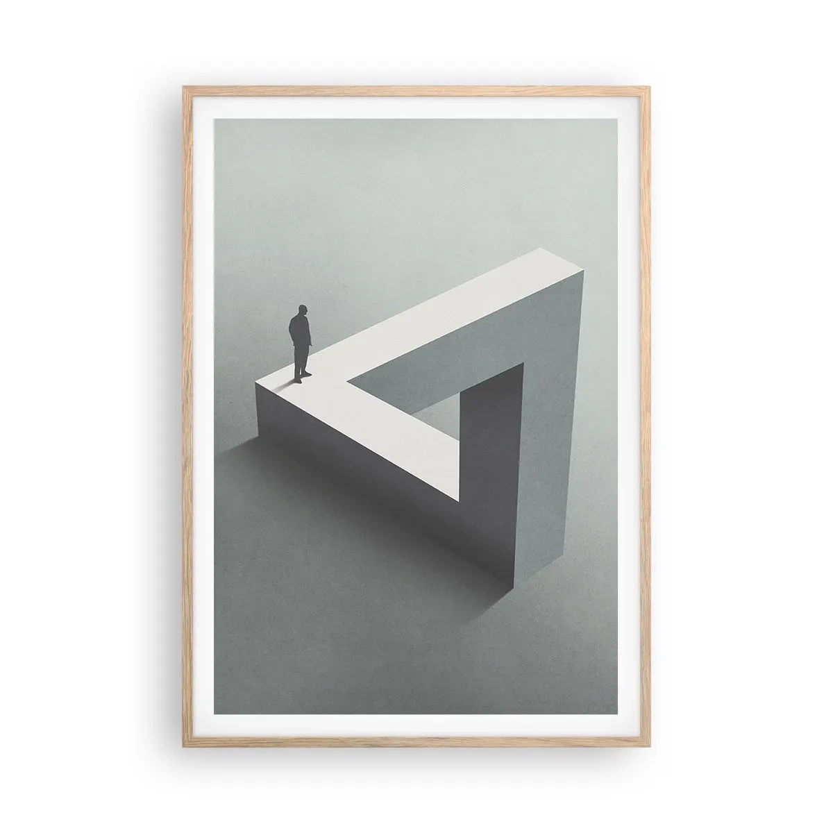 Poster in einem Rahmen aus heller Eiche - Es ist also doch möglich - 70x100 cm