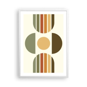 Poster in einem weißen Rahmen - In Erdtönen - 50x70 cm