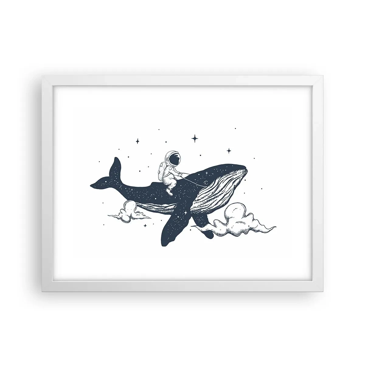 Poster in einem weißen Rahmen - Weltraumabenteuer - 40x30 cm