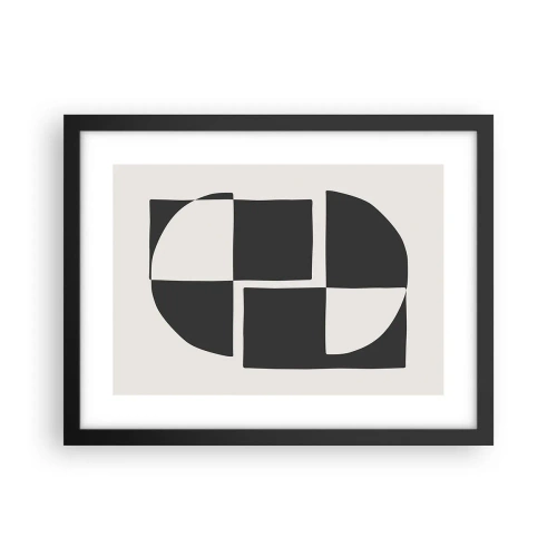 Poster in einem schwarzem Rahmen - Antithese - Synthese - 40x30 cm