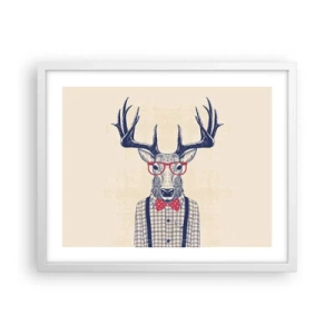 Poster in einem weißen Rahmen - Eine lustige Extravaganz - 50x40 cm