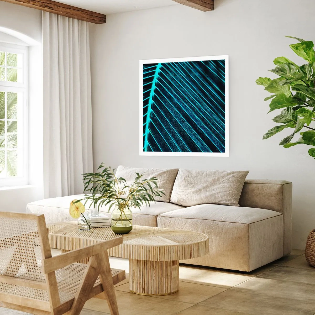 Poster - Grüne Textur - 60x60 cm