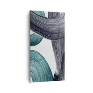 Bild auf Leinwand - Leinwandbild - Smaragdgrüne und schwarze Pfade - 65x120 cm