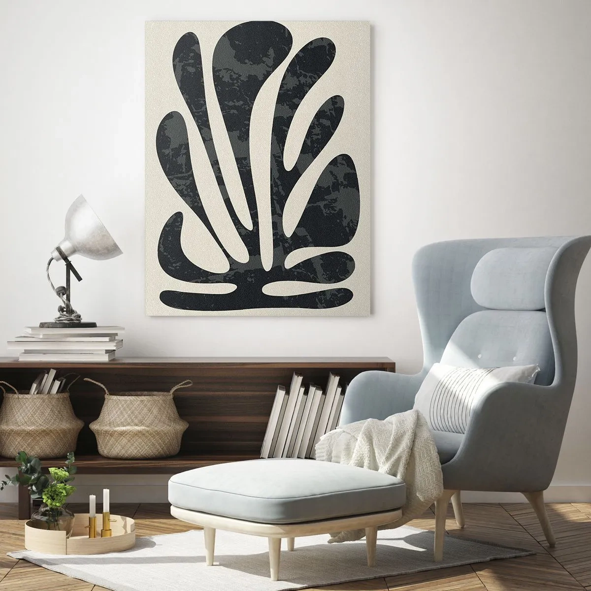 Glasbild - Bild auf glas - Vielfingrige Abstraktion - 70x100 cm
