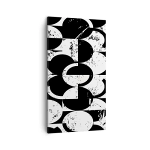 Bild auf Leinwand - Leinwandbild - Weiß ist weiß und schwarz ist schwarz - 45x80 cm