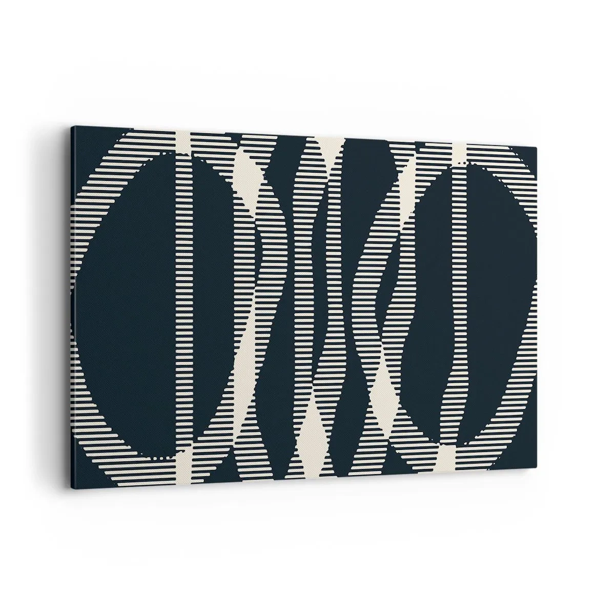 Bild auf Leinwand - Leinwandbild - Geometrische Linien in hellen Farbtönen auf dunklem Hintergrund - 100x70cm - Ein Versuch, die Dunkelheit zu durchbrechen - Moderne Wanddekoration für Wohnzimmer und Schlafzimmer ARTTOR