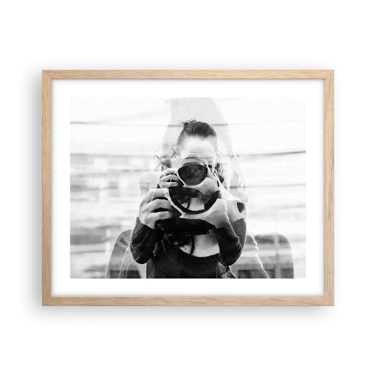 Poster in einem Rahmen aus heller Eiche - Schöpfer und Material - 50x40 cm