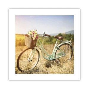 Poster - Ich bleibe eine Weile hier - 40x40 cm