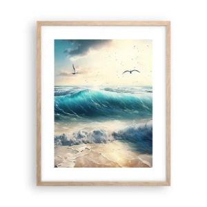 Poster in einem Rahmen aus heller Eiche - Es summt nur für dich - 40x50 cm