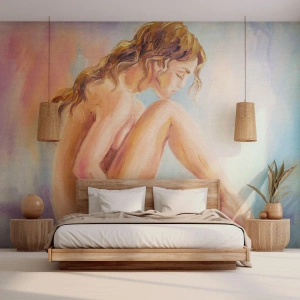 Fototapete Premium Canvas - Akt der Jugend - Frau, Körper, Modell - 500x350 cm