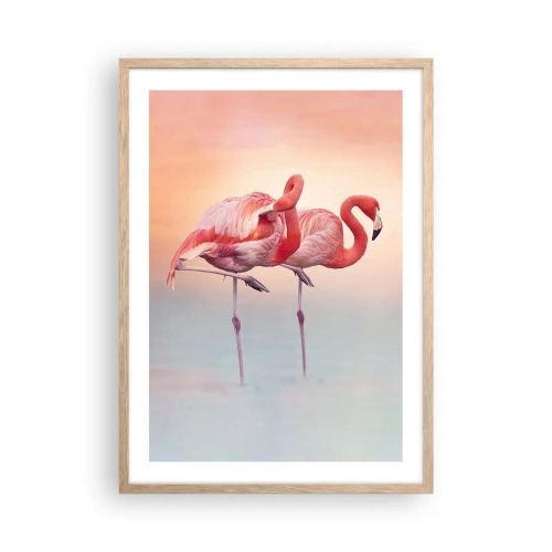 Poster in einem Rahmen aus heller Eiche - Die Farbe der untergehenden Sonne - 50x70 cm