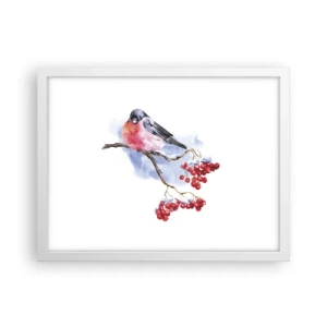 Poster in einem weißen Rahmen - Winter in Farbe - 40x30 cm