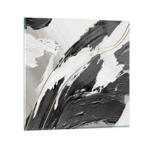 Glasbild - Bild auf glas - Abstraktion in großem Stil - 50x50 cm