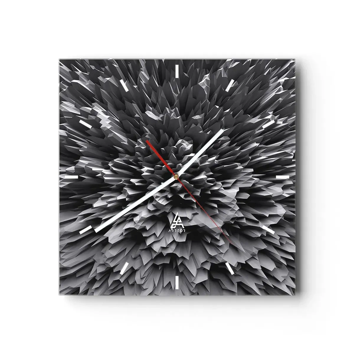 Wanduhr - Glasuhr - Härter kann es nicht werden - 40x40 cm