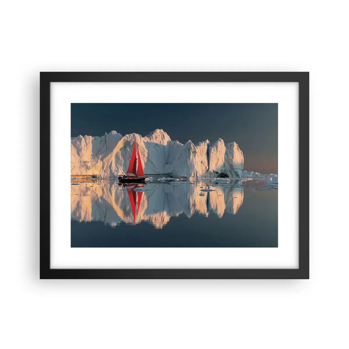 Poster in einem schwarzem Rahmen - Am Rande der Welt - 40x30 cm