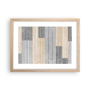 Poster in einem Rahmen aus heller Eiche - Komposition: Vertikal halten - 40x30 cm