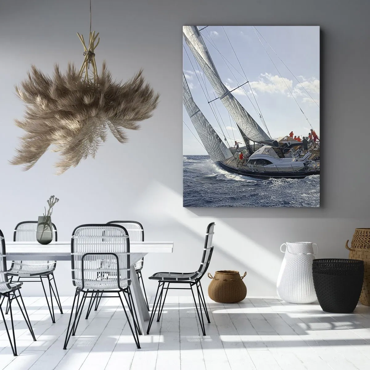 Bild auf Leinwand - Leinwandbild - Lass den Besseren sich durchsetzen - 45x80 cm