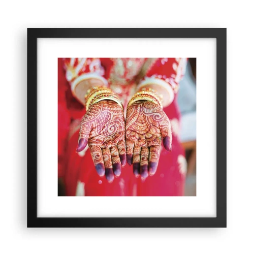 Poster in einem schwarzem Rahmen - Bereit, das Glück zu fangen? - 30x30 cm