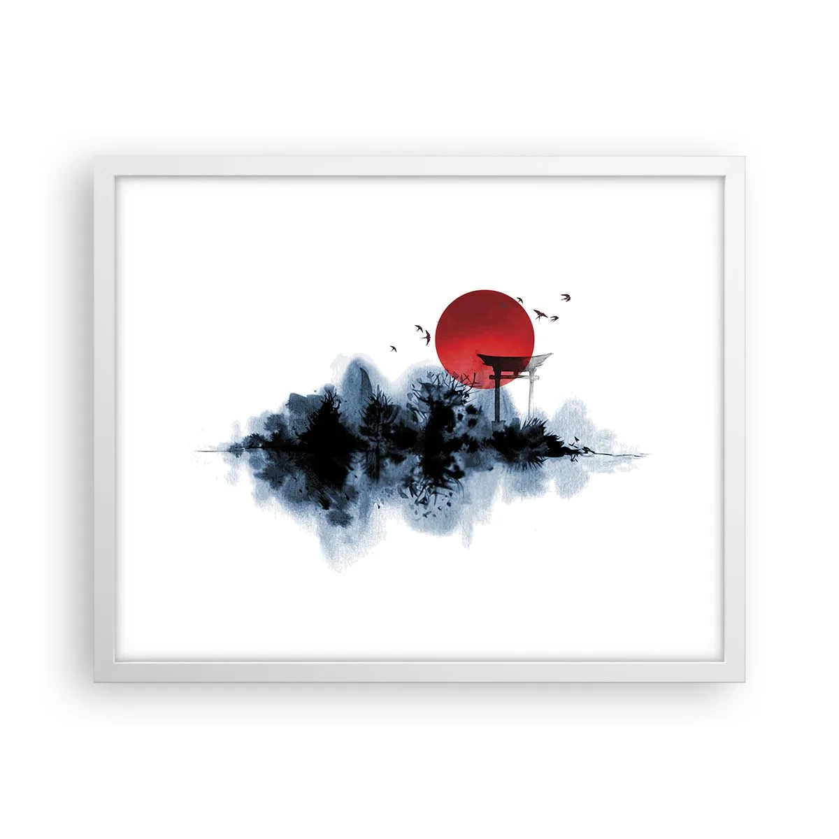Poster in einem weißen Rahmen - Japanische Sicht - 50x40 cm