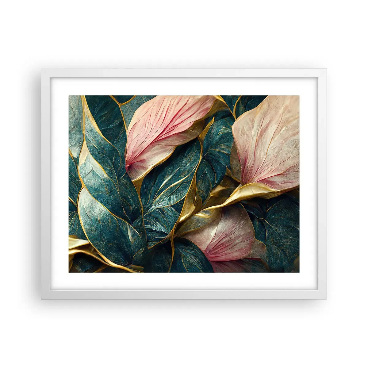 Poster in einem weißen Rahmen - Natürliche Eleganz und Stil - 50x40 cm