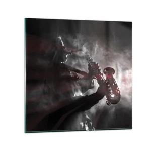 Glasbild - Bild auf glas - In den Dämpfen des Jazz - 70x70 cm