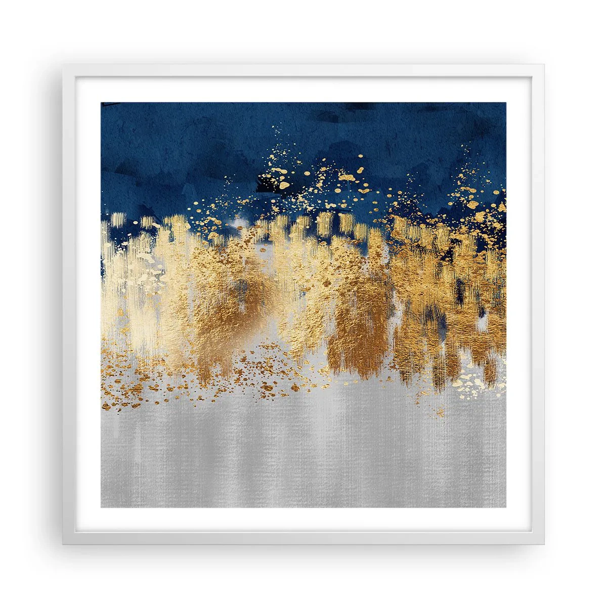 Poster in einem weißen Rahmen - Moderne Komposition mit Glanz - 60x60 cm