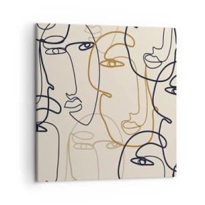 Bild auf Leinwand - Leinwandbild - Das Porträt wird multipliziert - 50x50 cm