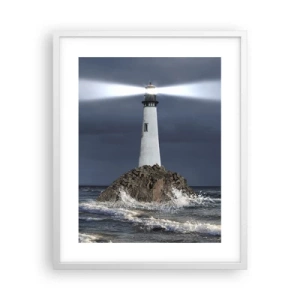 Poster in einem weißen Rahmen - Hier... hier... hier! - 40x50 cm