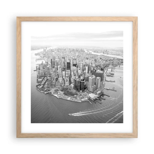 Poster in einem Rahmen aus heller Eiche - Und wie kann es man nicht lieben? - 40x40 cm