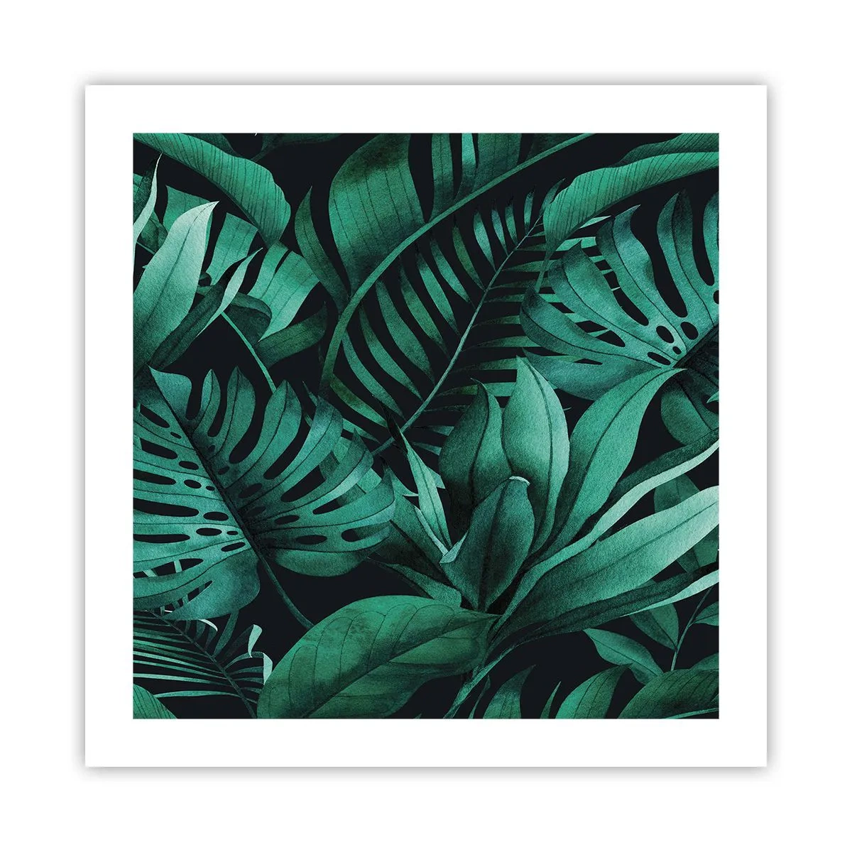Poster - Die Tiefe des tropischen Grüns - 50x50 cm