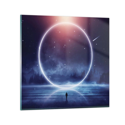 Glasbild - Bild auf glas - Sie sind schon da ... - 40x40 cm