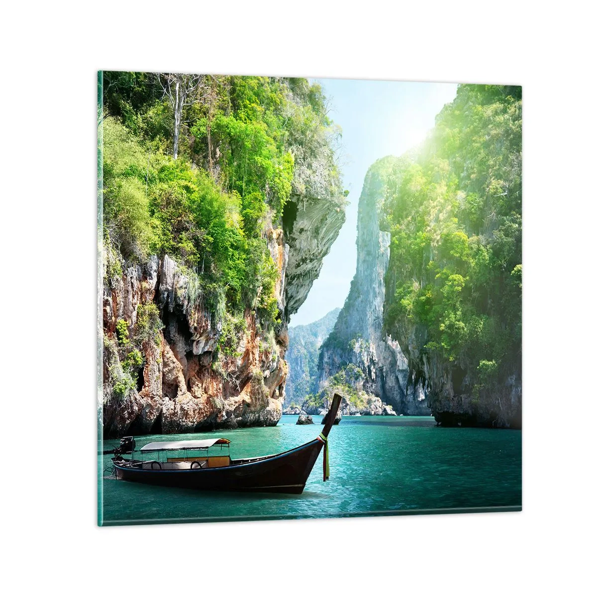 Glasbild - Bild auf glas - Eine Einladung zu einer exotischen Reise - 60x60 cm