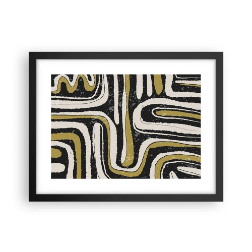 Poster in einem schwarzem Rahmen - Komposition: Straßen und Gassen - 40x30 cm