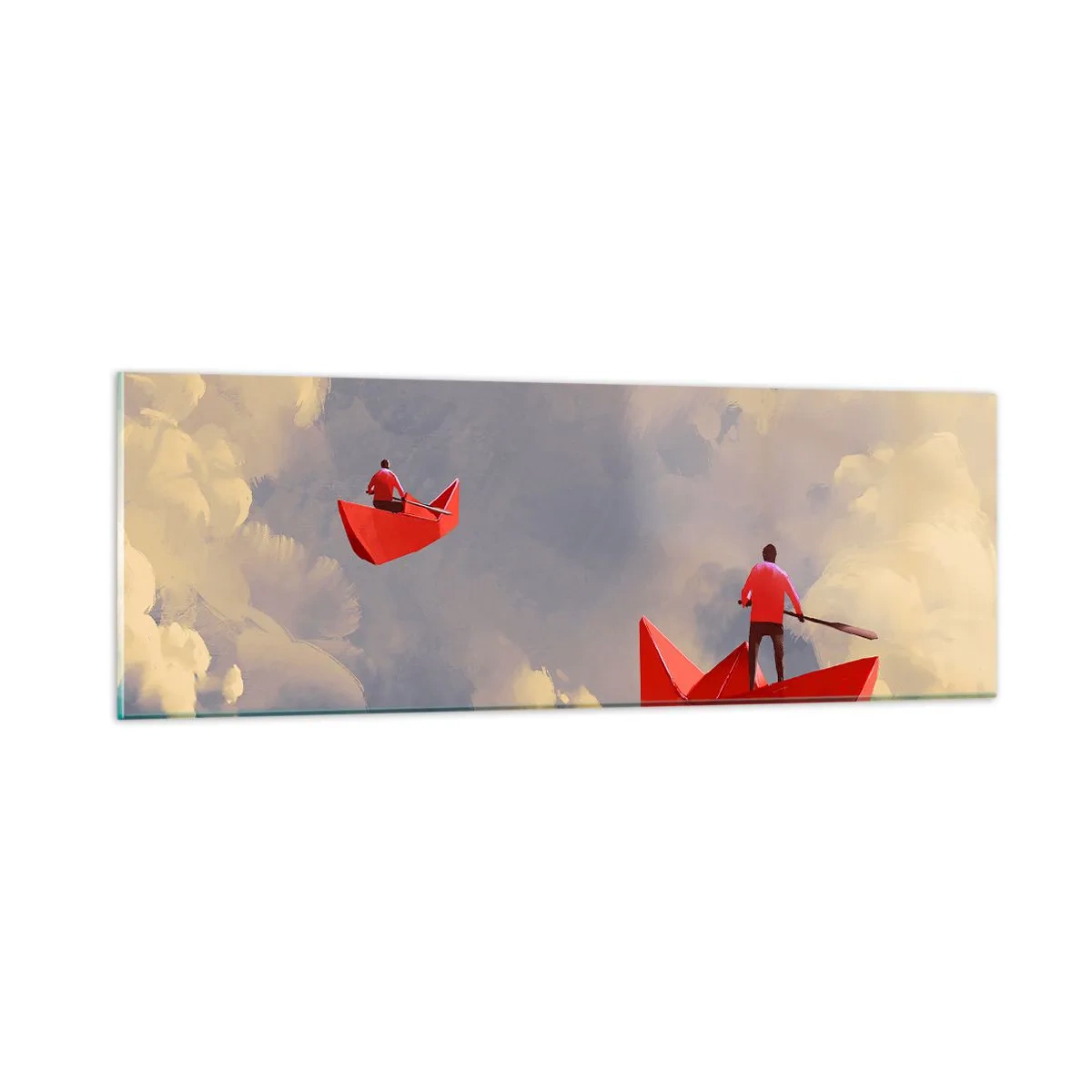 Glasbild - Bild auf glas - Expedition der Träumer - 90x30 cm