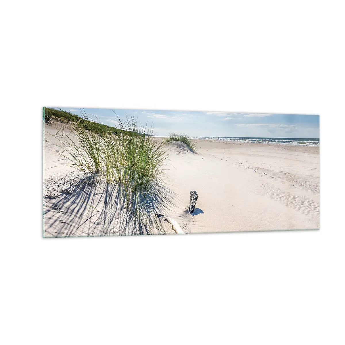 Glasbild - Bild auf glas - Der schönste Strand? Ostsee-Strand - 100x40 cm