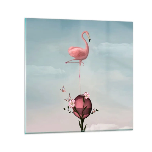 Glasbild - Bild auf glas - Basketball-Allegorie - 30x30 cm