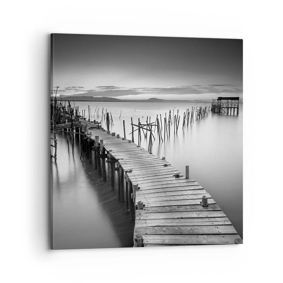 Bild auf Leinwand - Leinwandbild - Der Frieden eines vergessenen Ufers - 70x70 cm