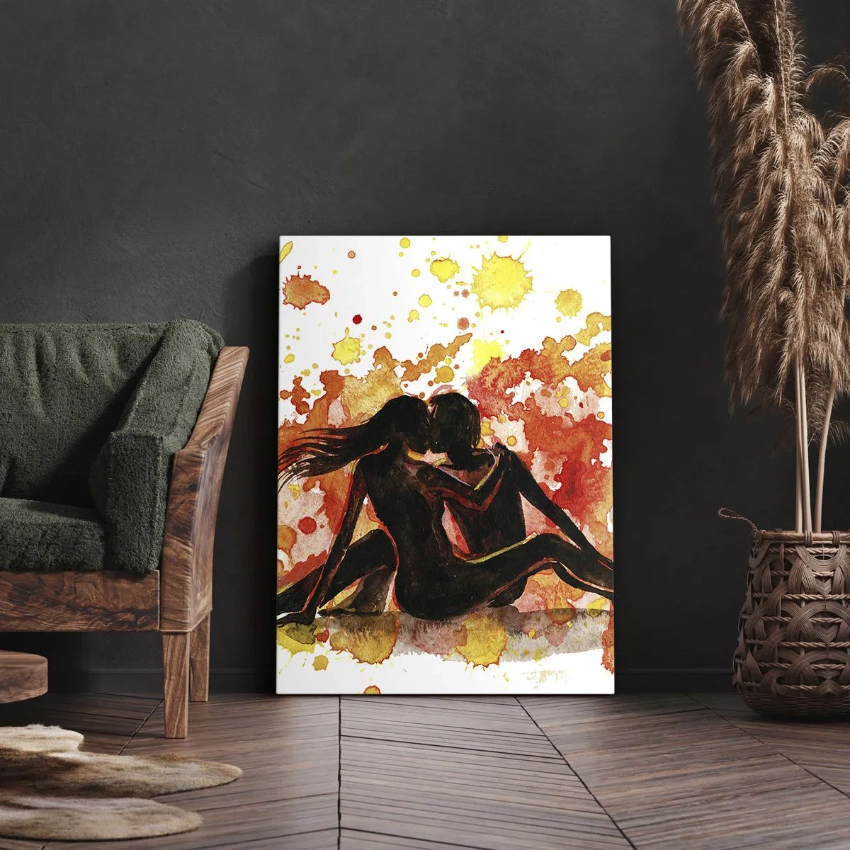 Bild auf Leinwand - Leinwandbild - Und es war Licht - 55x100 cm