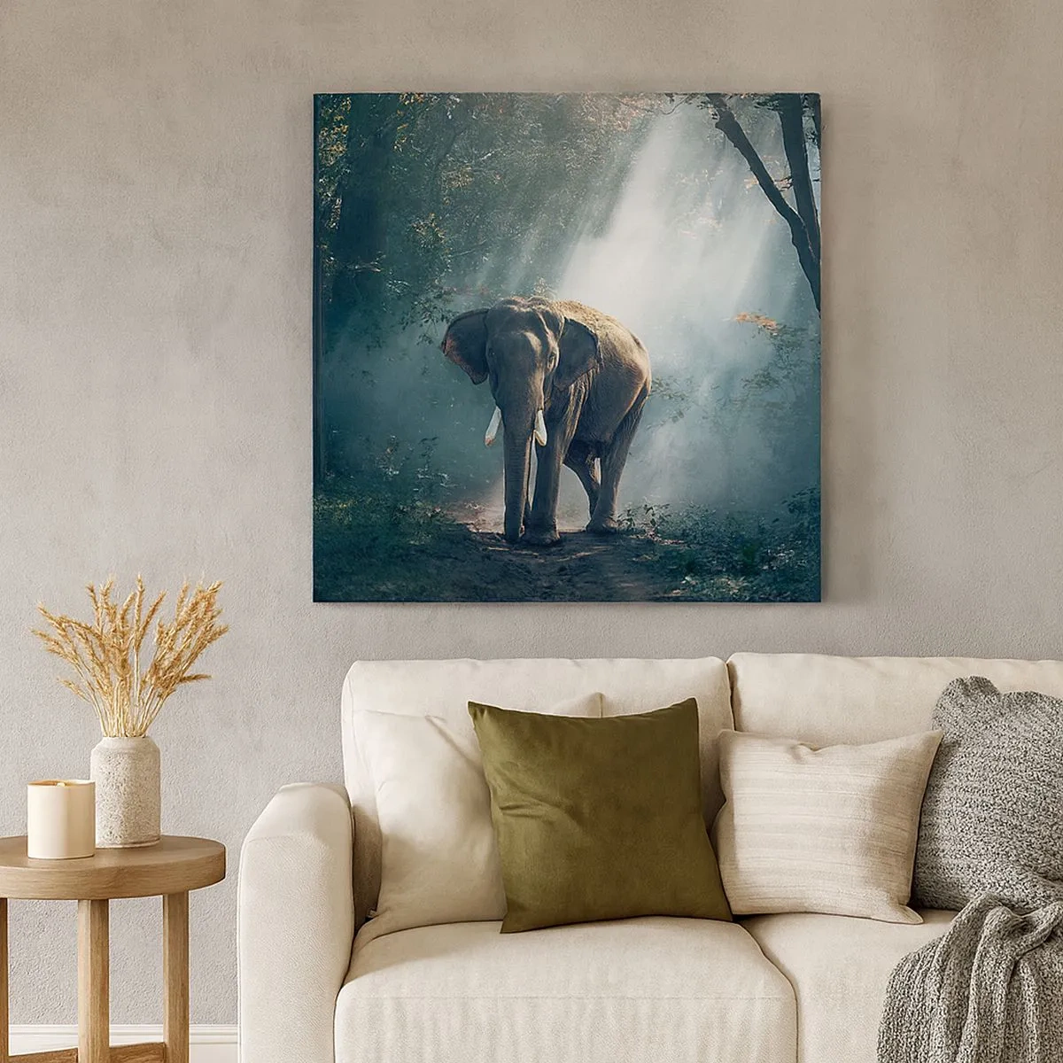 Bild auf Leinwand - Leinwandbild - Ein gemütlicher Spaziergang - 30x30 cm