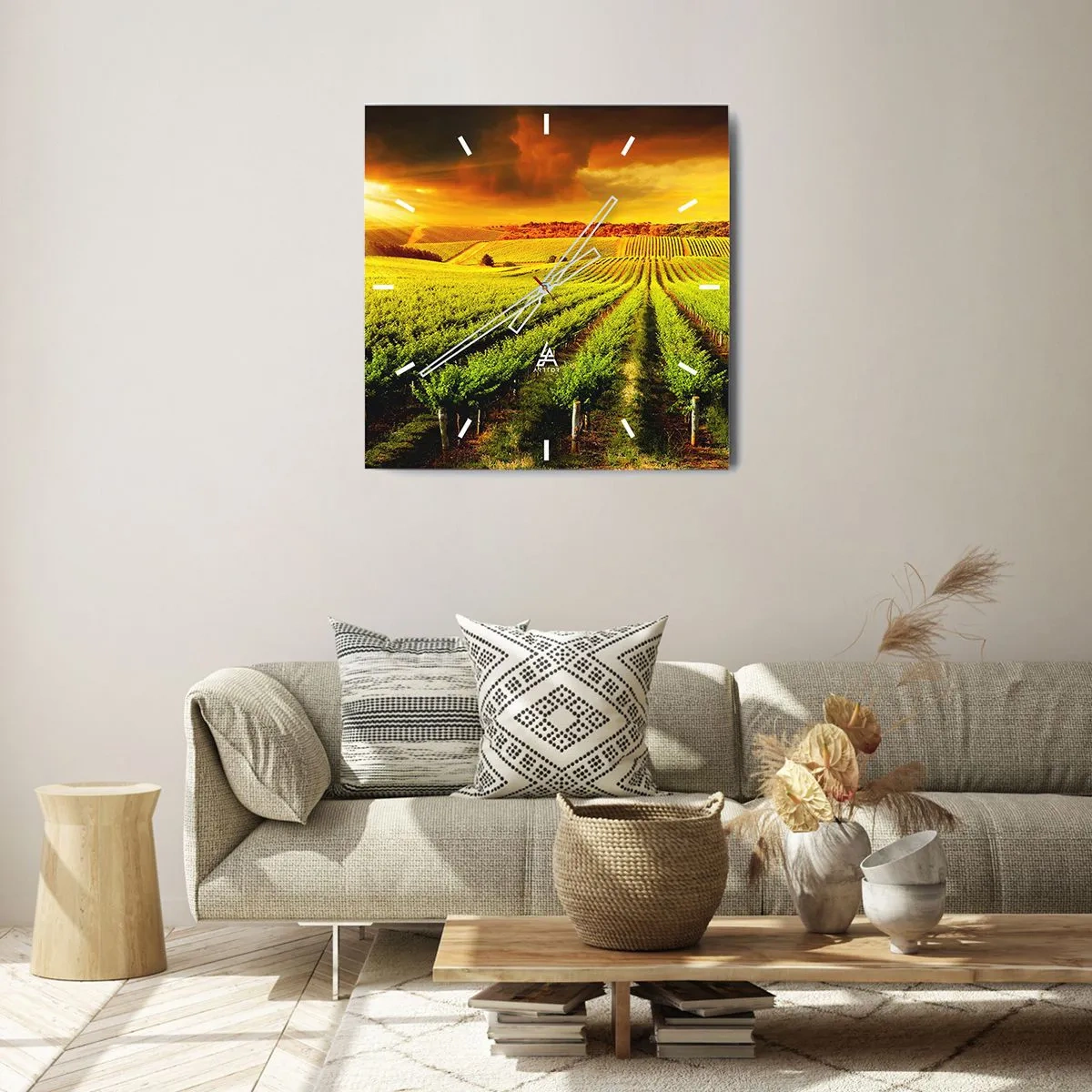 Wanduhr - Glasuhr - Unter der australischen Sonne - 40x40 cm