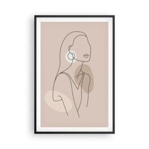 Poster in einem schwarzem Rahmen - Mädchenhafte Ikone - 61x91 cm