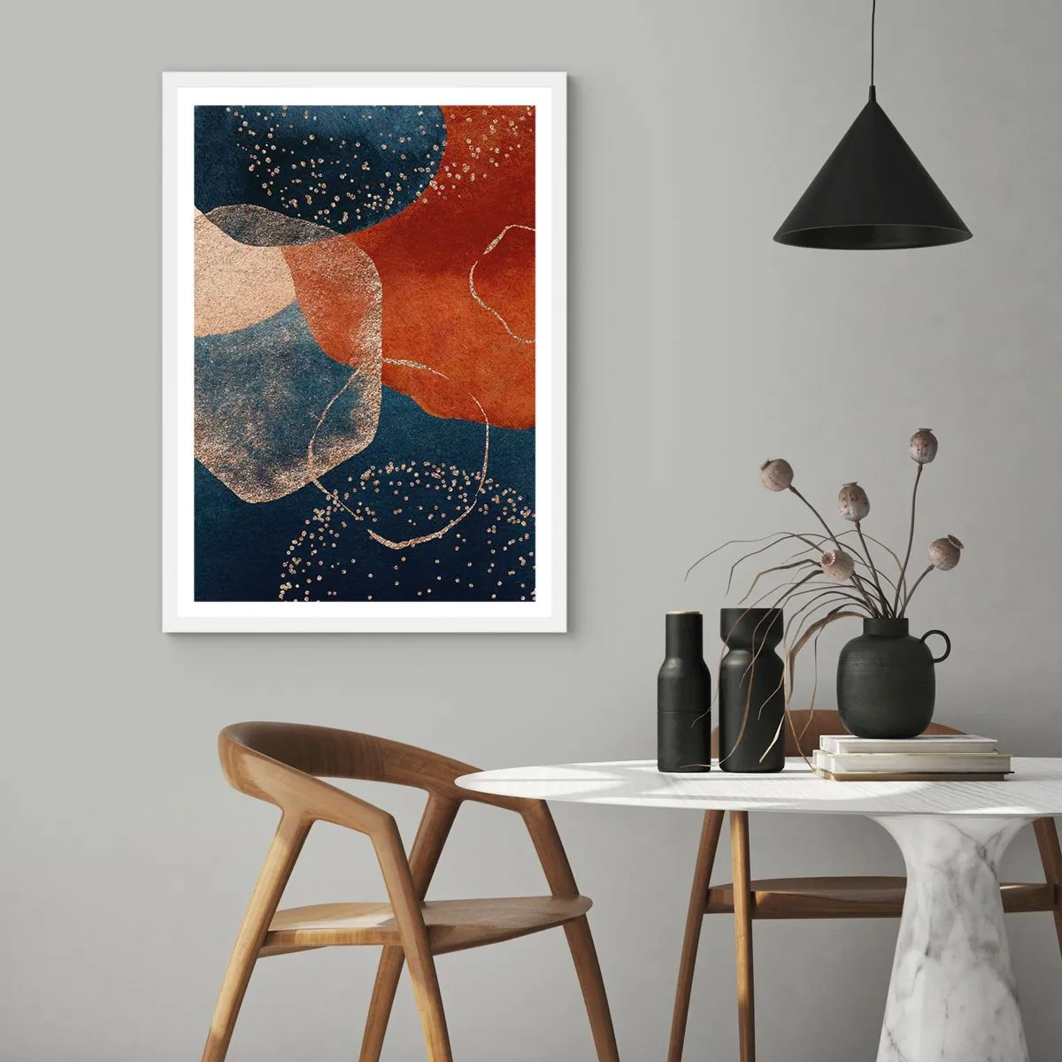 Poster in einem weißen Rahmen - Die Leichtigkeit des Seins - 50x70 cm