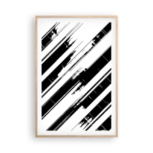 Poster in einem Rahmen aus heller Eiche - Eine intensive und dynamische Komposition - 61x91 cm