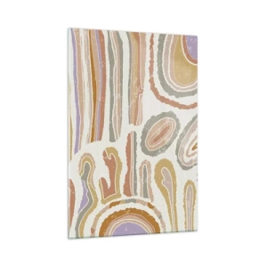 Glasbild - Bild auf glas - Bunte Querschnitte abstrakter Formen - 70x100cm - Bunte Querschnitte - Moderne Wanddekoration für Wohnzimmer und Schlafzimmer ARTTOR