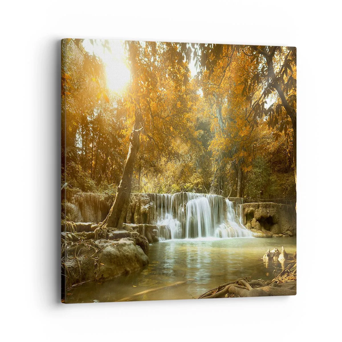 Bild auf Leinwand - Leinwandbild - Parkkaskade - 40x40 cm