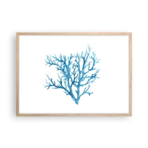 Poster in einem Rahmen aus heller Eiche - Nautisches Filigran - 70x50 cm