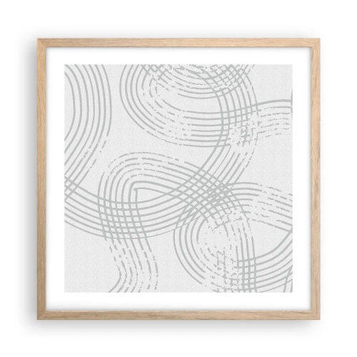 Poster in einem Rahmen aus heller Eiche - Es gibt keinen einfachen Weg - 50x50 cm
